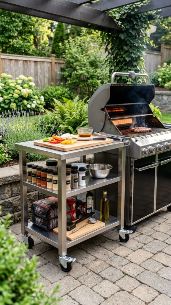 5. Use a Rolling Prep Cart