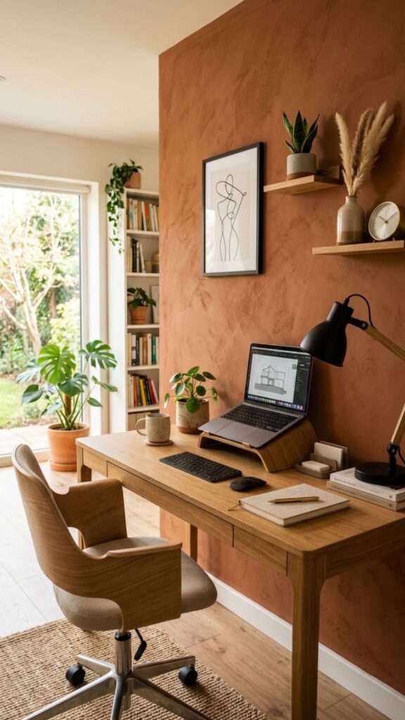 5. Use an Earthy Statement Wall