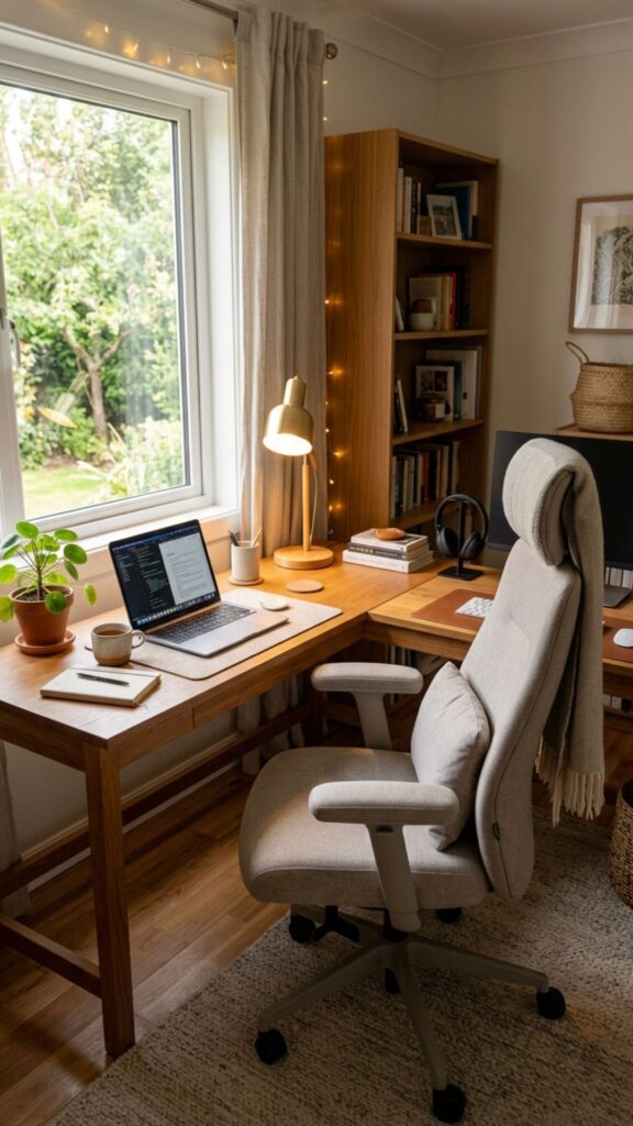 6. Add a Cozy Desk Chair