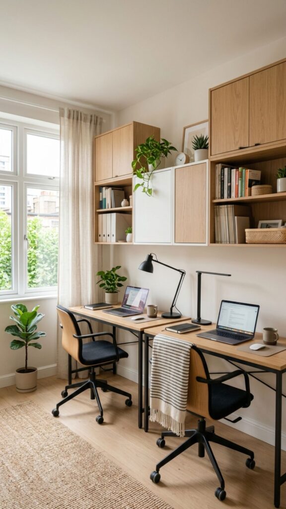 6. Build a Double Desk Setup in a Small Room