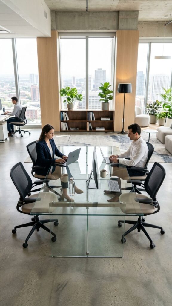 6. Build a Modern Glass Desk Layout
