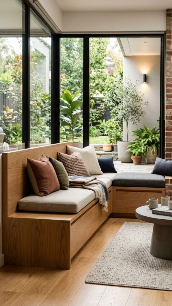 6. Built-In Bench Seating with Storage