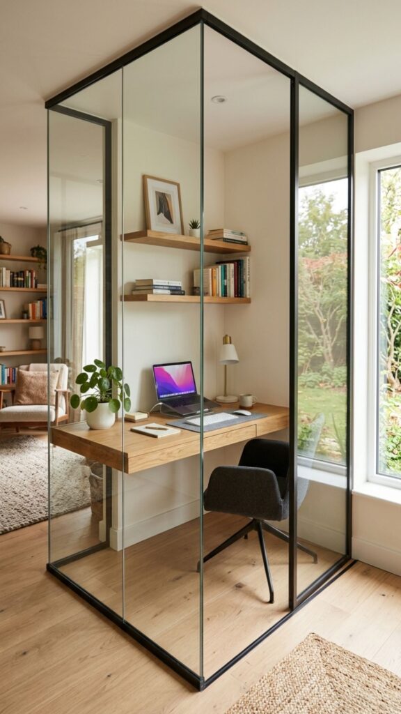 6. Corner Glass Home Office