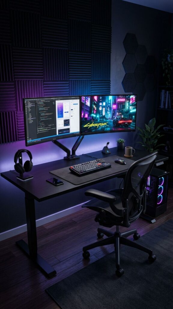 6. Create a Black Desk Gaming and Workstation Setup