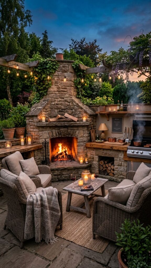 6. Create a Cozy Corner Fireplace Nook