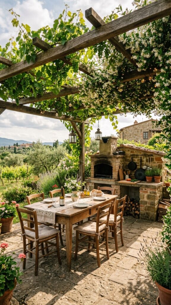 6. Create a Pergola With Climbing Vines
