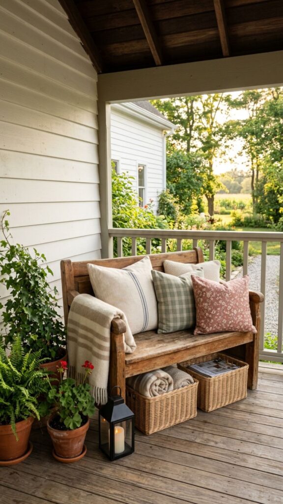 6. Create a Welcoming Bench Nook