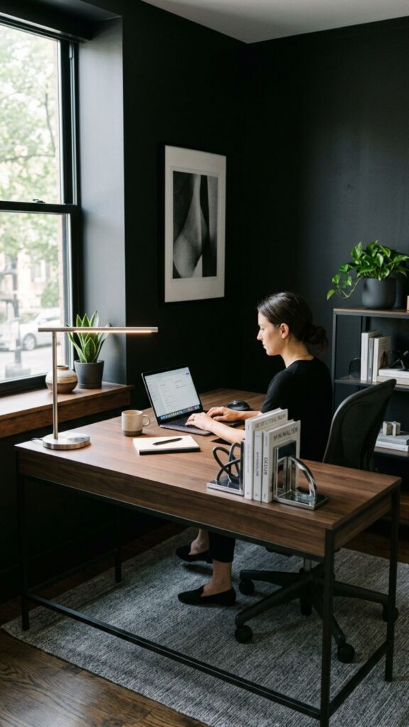 6. Design a Modern Black Home Office