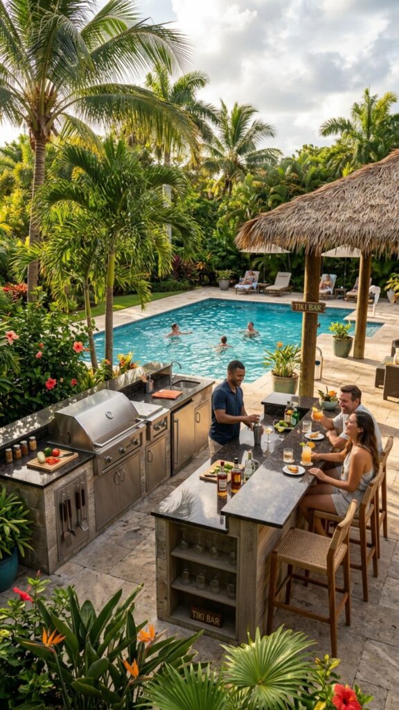 6. Design a Poolside Kitchen for Double Duty