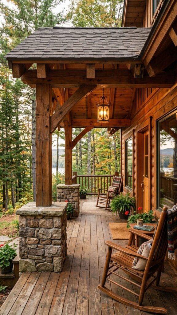 6. Go Rustic with a Log or Timber Frame