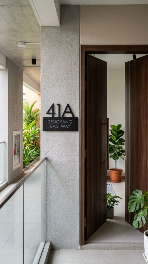 6. Hang a Modern House Number and Nameplate