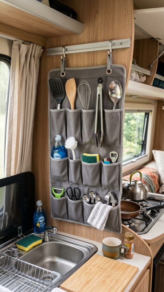 6. Hanging Storage Organizer — Use Vertical Space