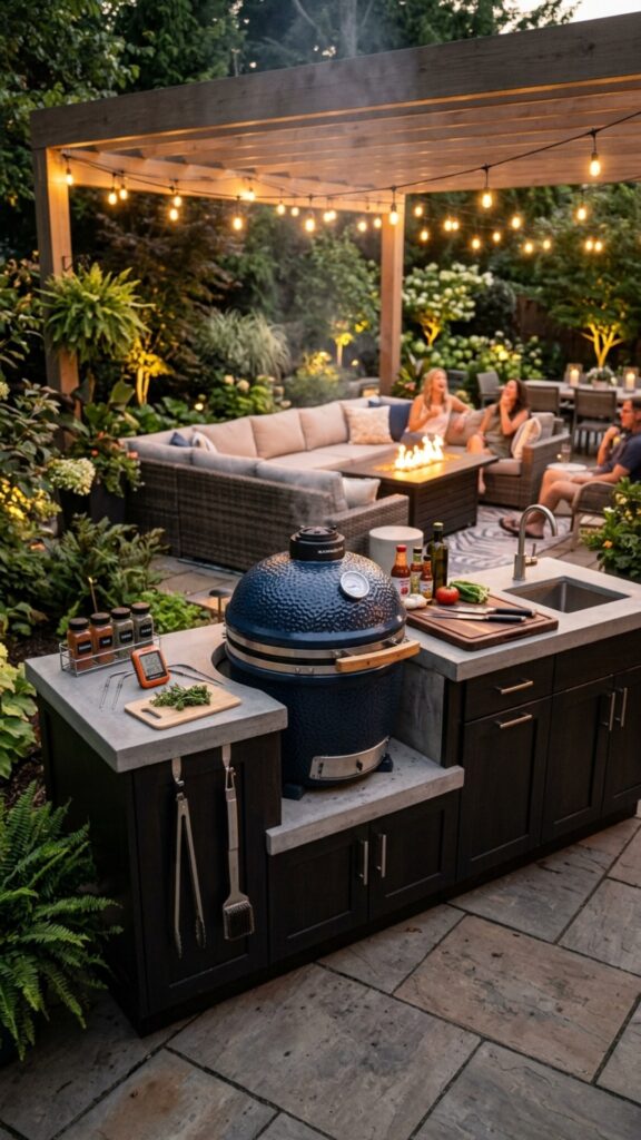 6. Install a Kamado Grill for Versatility