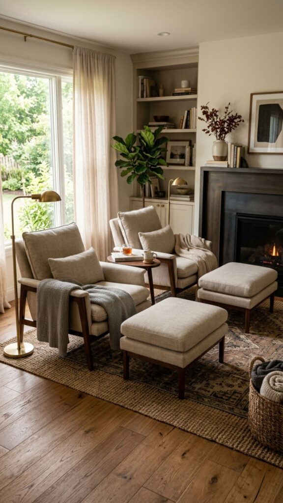 6. Matching Chair-and-Ottoman Combos