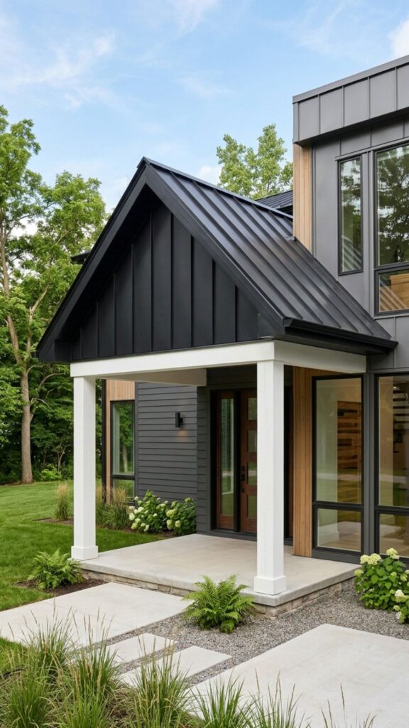6. Modern Metal Roof Gable