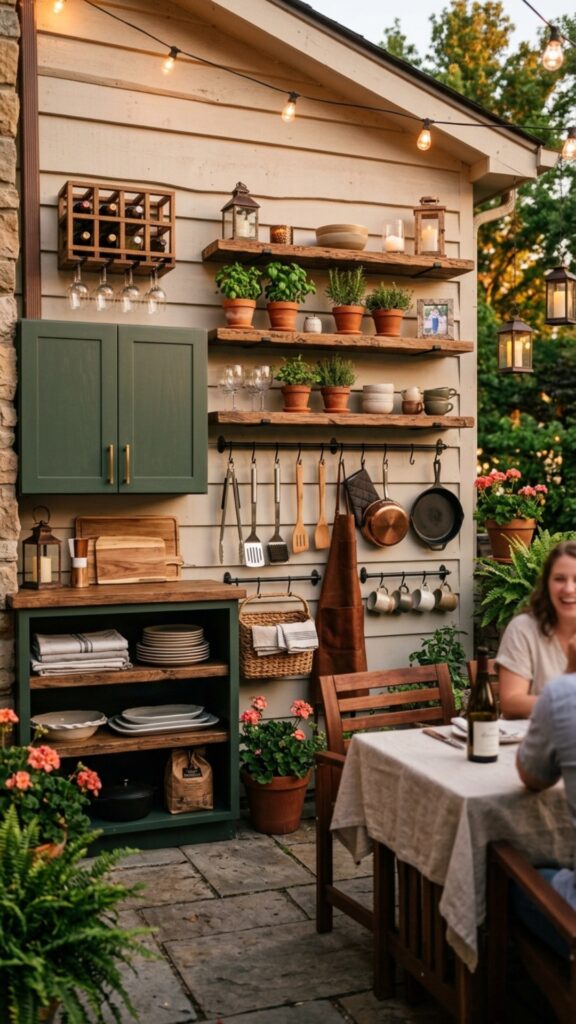 6. Turn a Patio Wall Into Storage