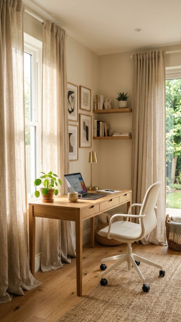 6. Use Linen Curtains for Softness