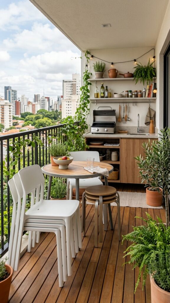 6. Use Stackable or Nesting Seating