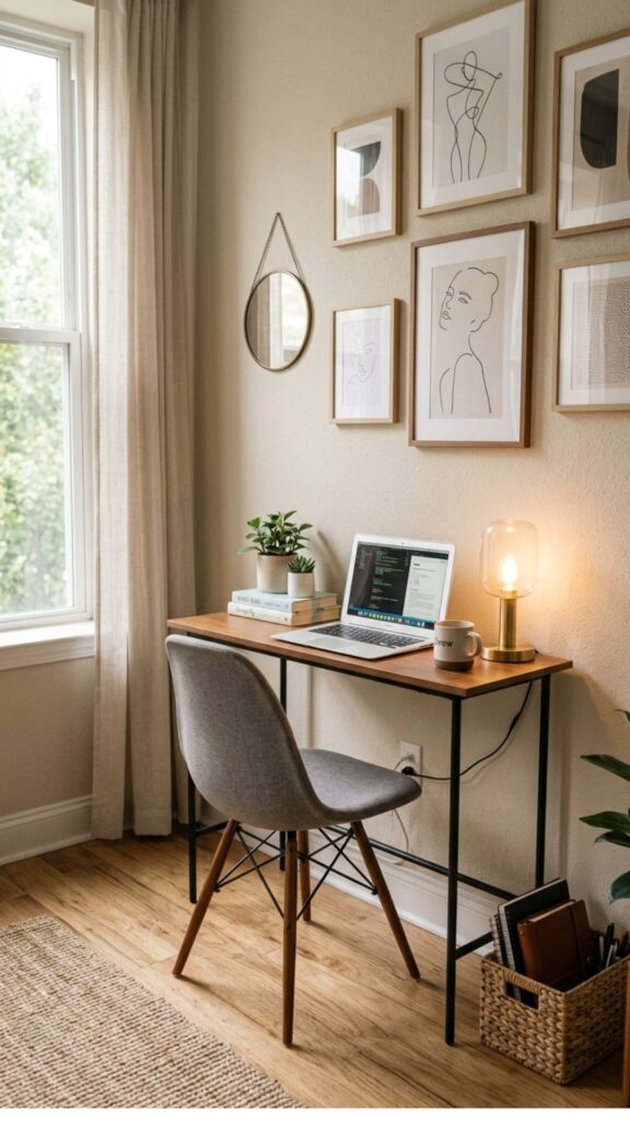 6. Use a Narrow Console Table as a Desk