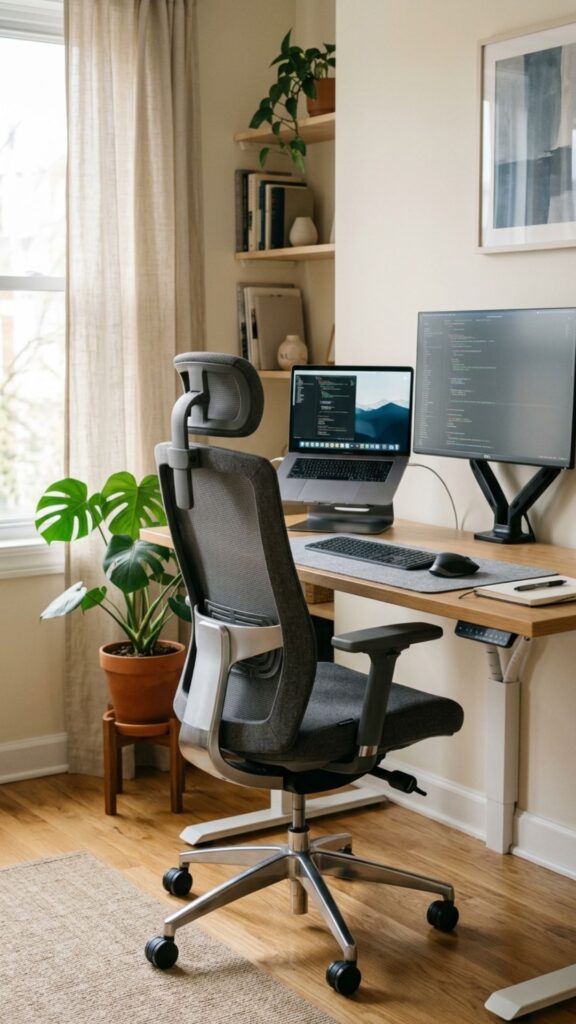 7. Add a Comfortable Ergonomic Chair