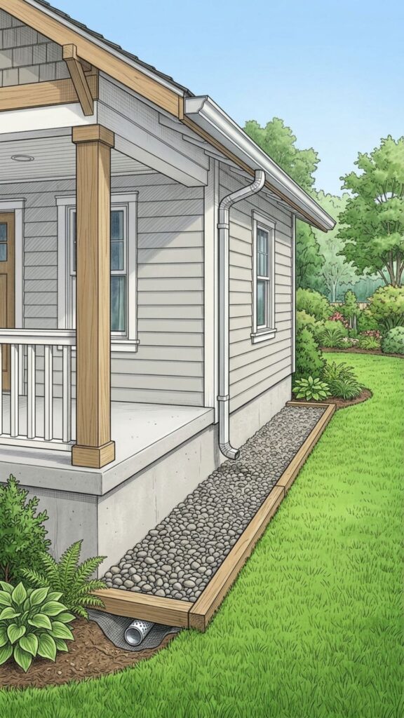 7. Add a Gravel Drip Edge Under the Roofline