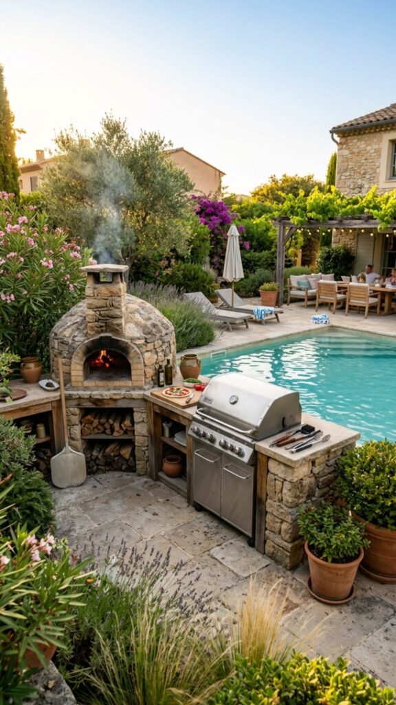 7. Add a Pizza Oven Beside the Grill