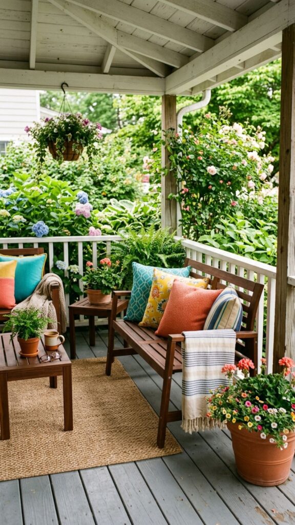 7. Add a Pop of Color with Throw Pillows