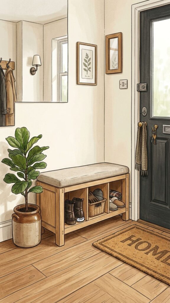 7. Build a Mini Bench with Storage