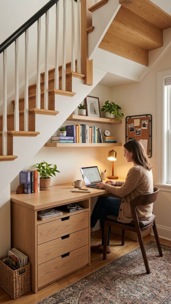 7. Build an Office Under the Stairs