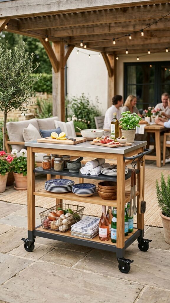 7. Choose a Roll-Away Kitchen Cart