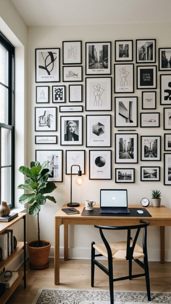 7. Design a Black and White Gallery Wall