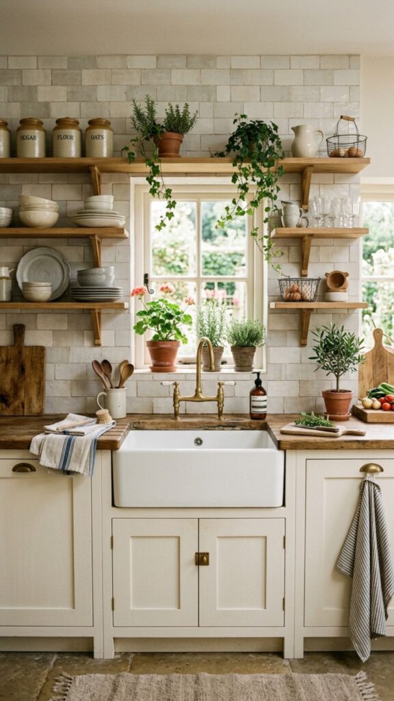 7. Farmhouse Sink Feature Wall