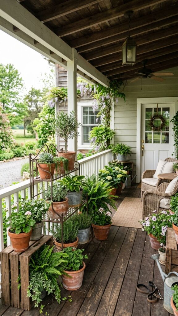 7. Fill the Space with Potted Greenery