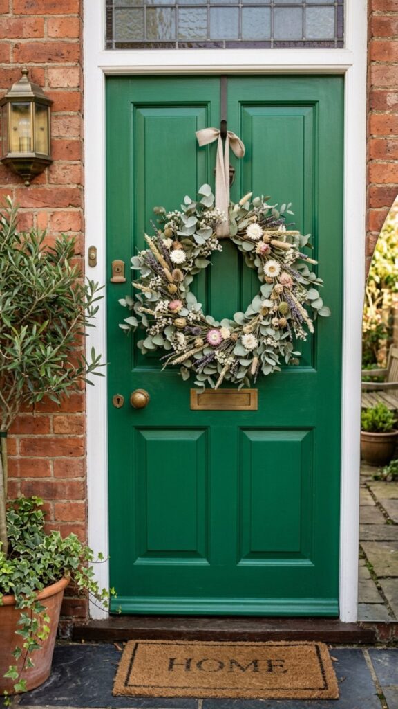 7. Hang a Seasonal Wreath