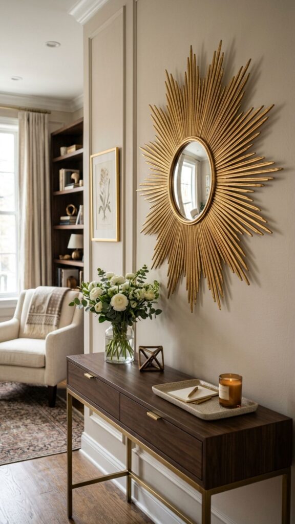 7. Hang a Sunburst Mirror