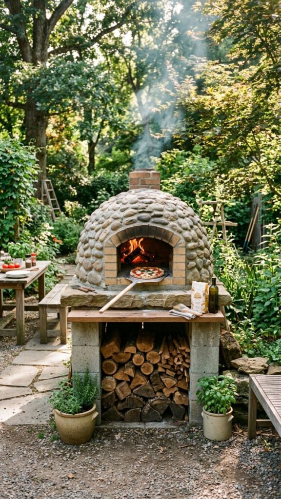 7. Include a Cinder Block Pizza Oven Base