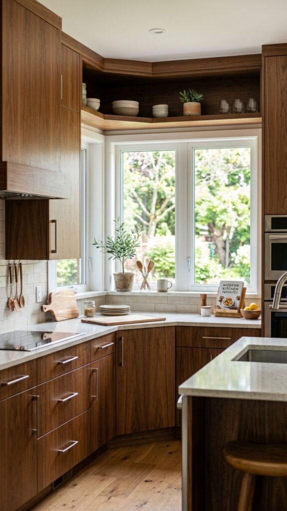 7. Install Corner Cabinets Around a Window
