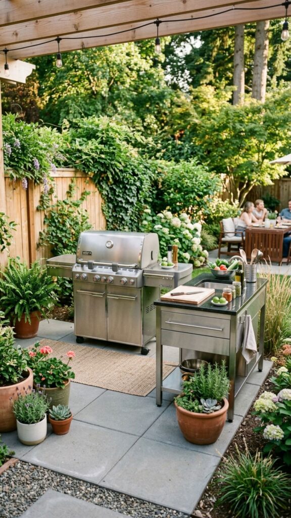 7. Lay a Paver Patio Cooking Zone