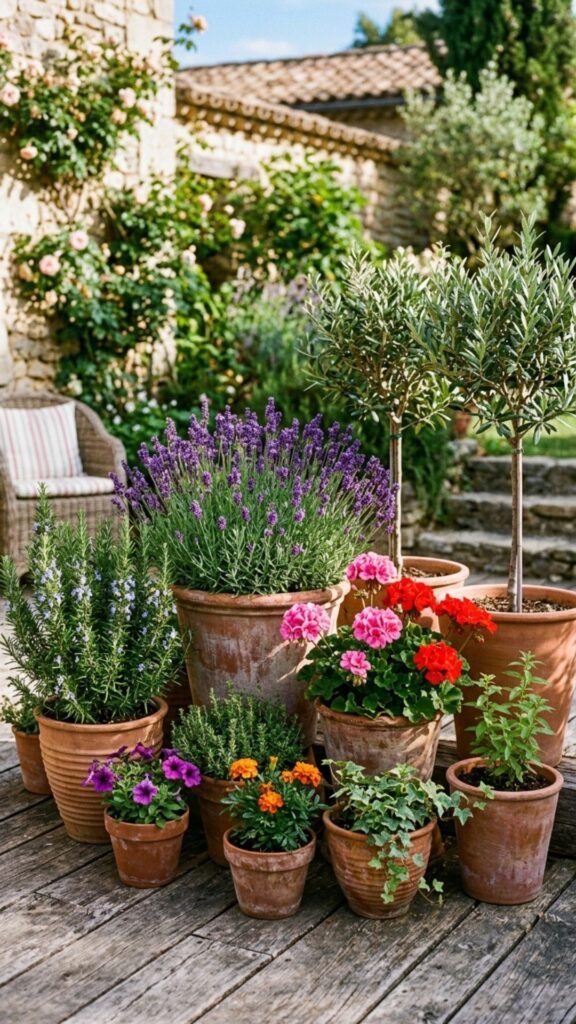 7. Layer in Terracotta Pots