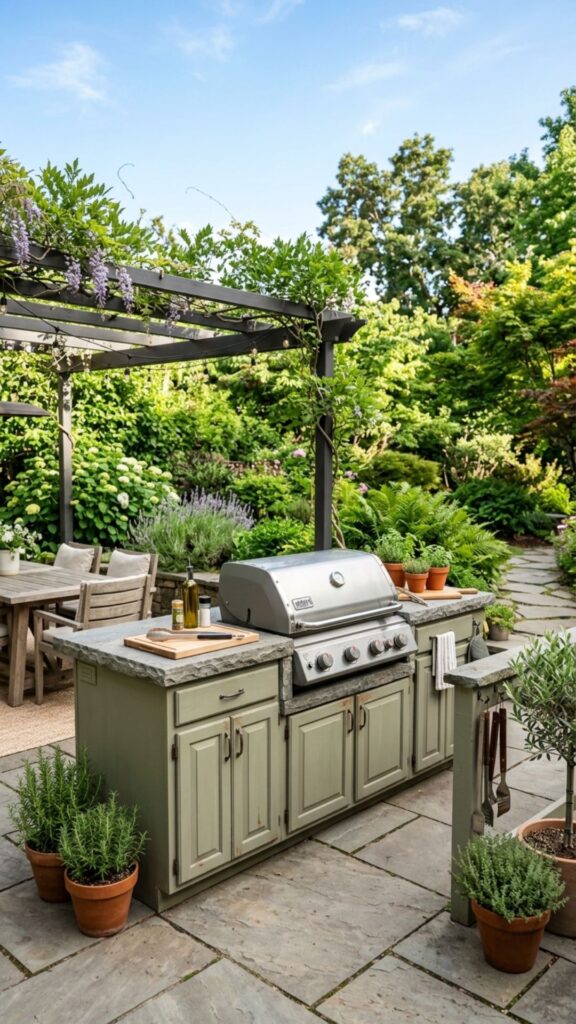 7. Repurposed Kitchen Cabinet Grill Base