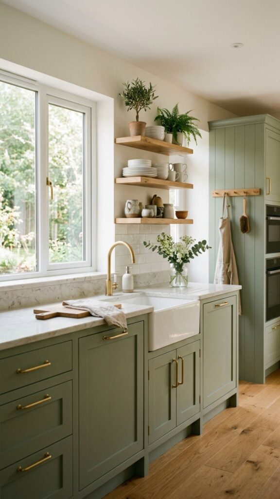 7. Sage Green Kitchen Cabinets