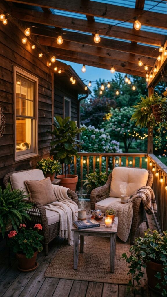 7. String Up Warm Café Lights