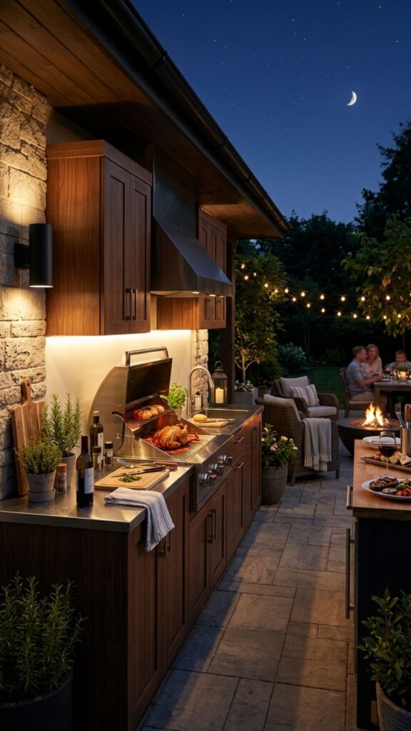 7. Under-Cabinet Lighting for Evening Cooking