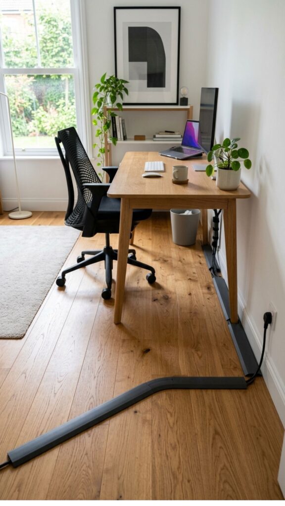 7. Use Cord Covers Along the Floor