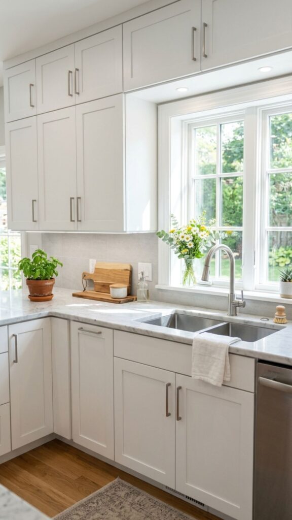 7. White Cabinets for a Bright Kitchen