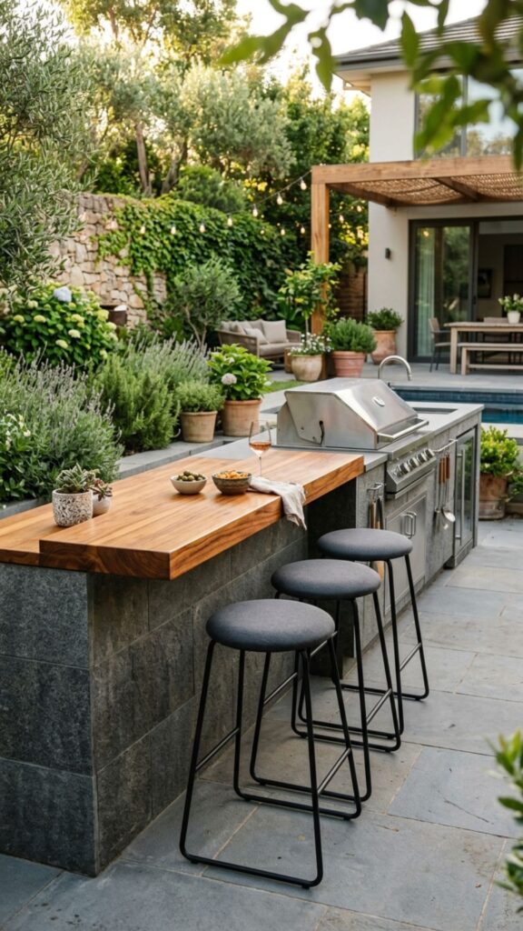 8. Add a Bar-Height Ledge for Seating