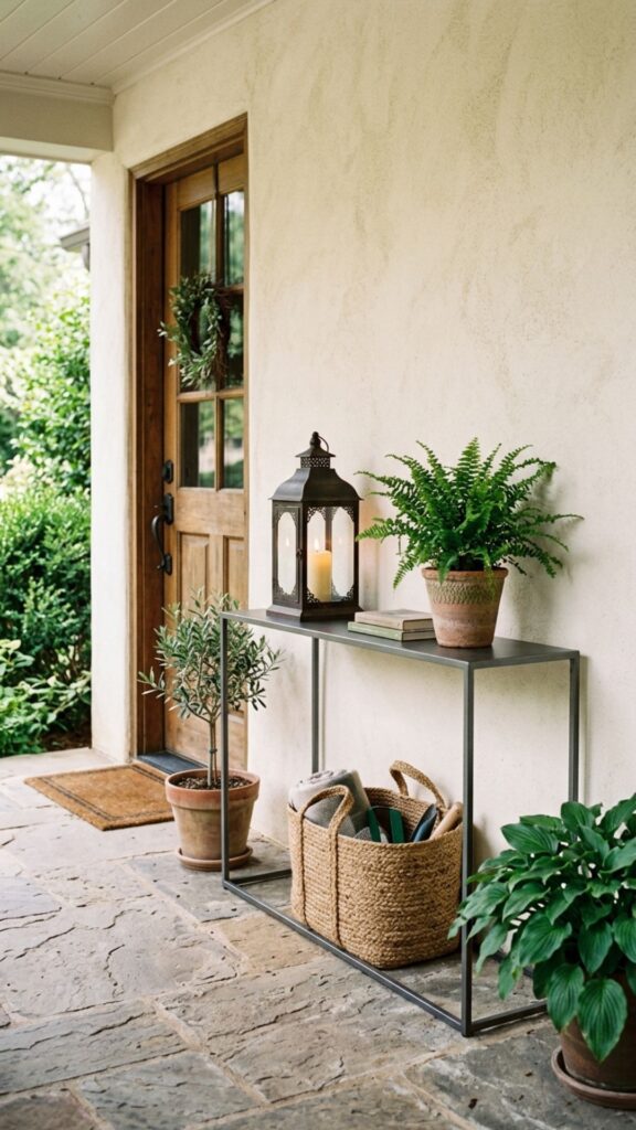 8. Add a Console Table Against the Blank Wall