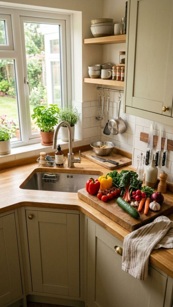 8. Add a Corner Sink and Prep Area