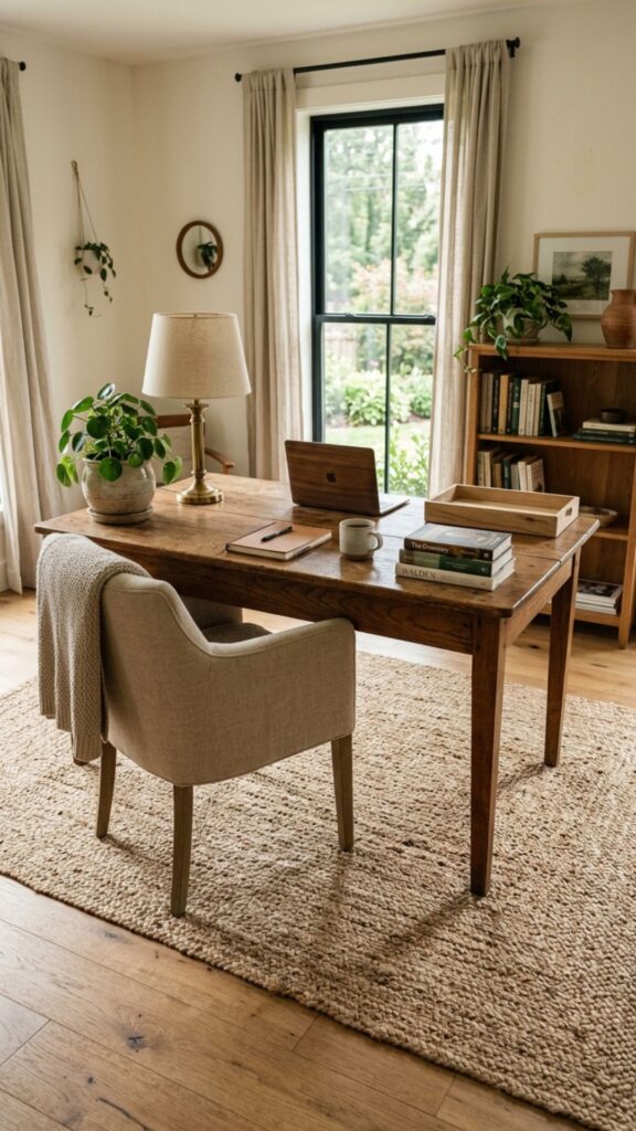 8. Add a Jute or Woven Rug