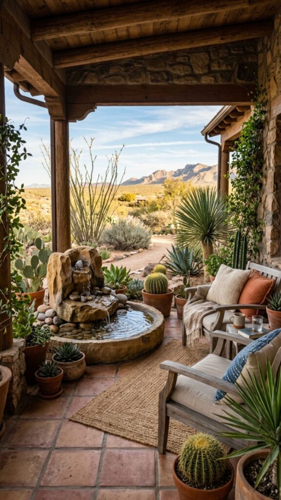 8. Add a Water Feature for a Cooling Effect
